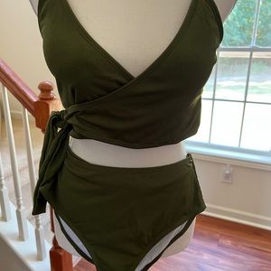 2 Piece faux Wrap Top Bikini/Swimsuit